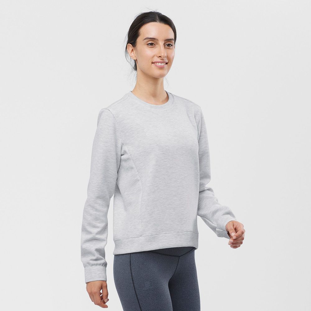 SALOMON COMET CREW NECK PULL W Philippines - Women's Midlayers - Grey | 764239-BUY